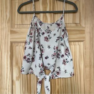 Lush Parina Tie Front Crop Cami Blouse Stitch Fix